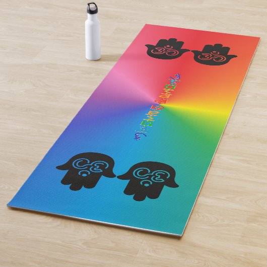 Om alle lichten | Regenboog, gepersonaliseerd Yogamat (In situ)