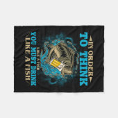 Om als een vis te denken moet je als een visje Dri Fleece Deken (Voorkant (Horizontaal))