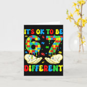om anders te zijn 67 Autisme bewustzijn Six Seven Kaart (Gele Bloem)