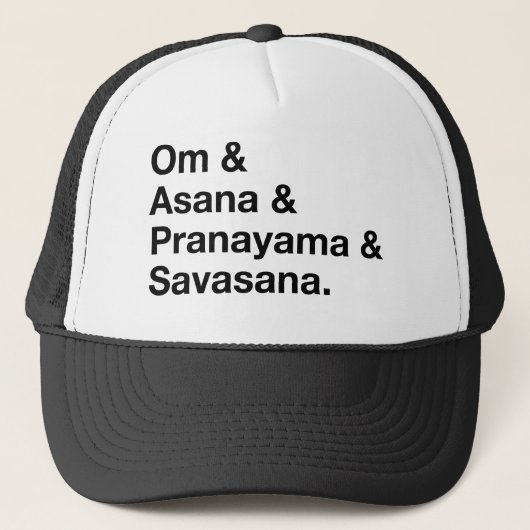 om & asana trucker pet (Voorkant)