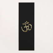 Om Aum contourpictogram, hindoeïssymbool, goudzwar Yogamat (Achterkant)
