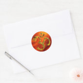 OM / AUM - GOLD | brandrood Ronde Sticker (Envelop)