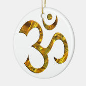 OM / AUM - GOLD KERAMISCH ORNAMENT (Links)