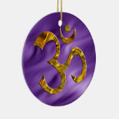 OM / AUM - GOLD | Lijngolven Keramisch Ornament (Rechts)