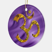 OM / AUM - GOLD | Lijngolven Keramisch Ornament (Links)