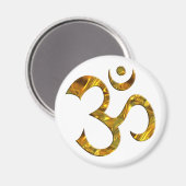 OM / AUM - GOUD MAGNEET (Voorkant / Achterkant)