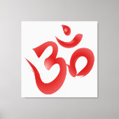 Om (Aum) Heilige Hindoe lettergreep & Mantra Afbee Canvas Afdruk (Voorkant)