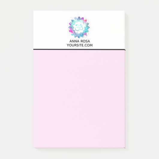 *~* Om Aum Lotus Flower Mandala Post-it® Notes (Voorkant)