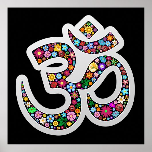 Om Aum Namaste Yoga Symbol posters (Voorkant)