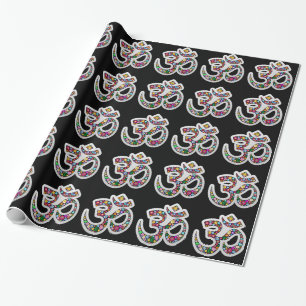 Om Aum Namaste Yoga Symbol Wrapping Paper Cadeaupapier