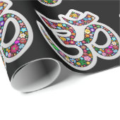 Om Aum Namaste Yoga Symbol Wrapping Paper Cadeaupapier (Rol Hoek)