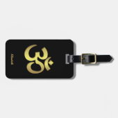 Om ( Aum ) Namaste yoga-symbool Bagagelabel (Voorkant horizontaal)