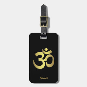 Om ( Aum ) Namaste yoga-symbool Bagagelabel