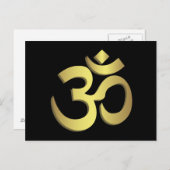 Om ( Aum ) Namaste yoga-symbool Briefkaart (Voorkant / Achterkant)