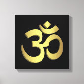 Om ( Aum ) Namaste yoga-symbool Canvas Afdruk (Voorkant)