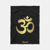 Om ( Aum ) Namaste yoga-symbool Fleece Deken (Voorkant)