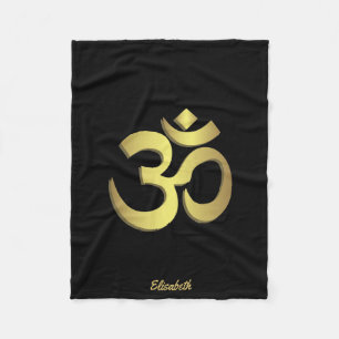 Om ( Aum ) Namaste yoga-symbool Fleece Deken