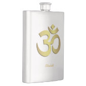 Om ( Aum ) Namaste yoga-symbool Heupfles (Rechts)
