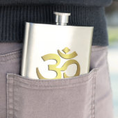 Om ( Aum ) Namaste yoga-symbool Heupfles (Voorbeeld)