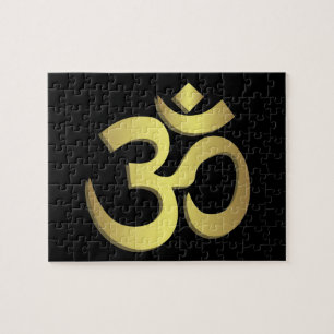 Om ( Aum ) Namaste yoga-symbool Legpuzzel