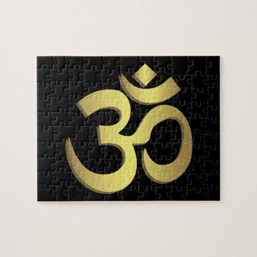 Om ( Aum ) Namaste yoga-symbool Legpuzzel (Horizontaal)