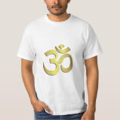 Om ( Aum ) Namaste yoga symbool man T-shirt (Voorkant)