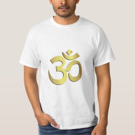 Om ( Aum ) Namaste yoga symbool man T-shirt (Voorkant)