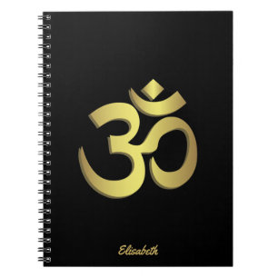 Om ( Aum ) Namaste yoga-symbool Notitieboek