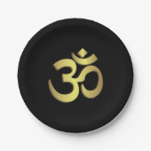 Om ( Aum ) Namaste yoga-symbool Papieren Bordje (Voorkant)
