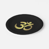 Om ( Aum ) Namaste yoga-symbool Papieren Bordje (Gekanteld)