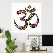 Om Aum Namaste Yoga Symbool posters (Thuiskantoor)