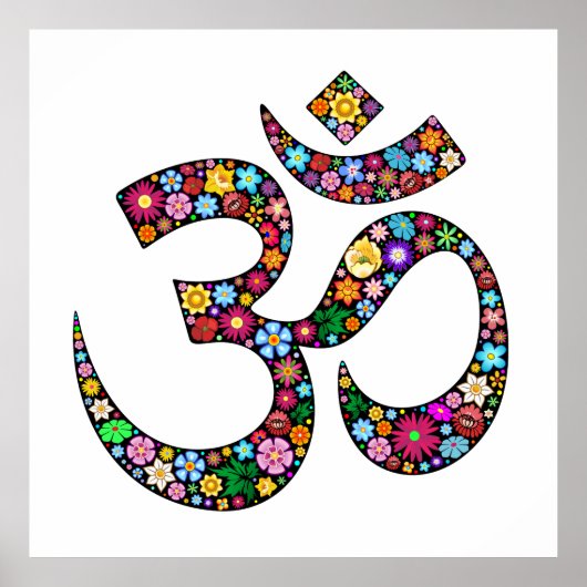 Om Aum Namaste Yoga Symbool posters (Voorkant)