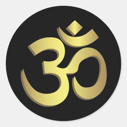 Om ( Aum ) Namaste yoga-symbool Ronde Sticker (Voorkant)