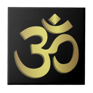 Om ( Aum ) Namaste yoga-symbool Tegeltje