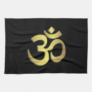 Om ( Aum ) Namaste yoga-symbool Theedoek