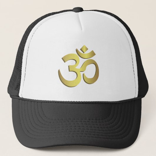 Om ( Aum ) Namaste yoga-symbool Trucker Pet (Voorkant)