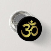 Om (Aum) Namaste yogasymbool Ronde Button 3,2 Cm (Voorkant /achterkant)