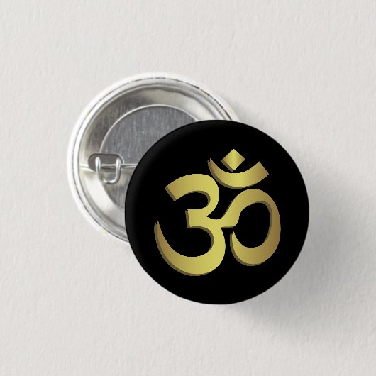 Om (Aum) Namaste yogasymbool Ronde Button 3,2 Cm (Voorkant /achterkant)
