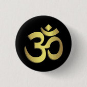Om (Aum) Namaste yogasymbool Ronde Button 3,2 Cm (Voorkant)