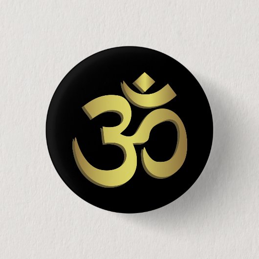 Om (Aum) Namaste yogasymbool Ronde Button 3,2 Cm (Voorkant)