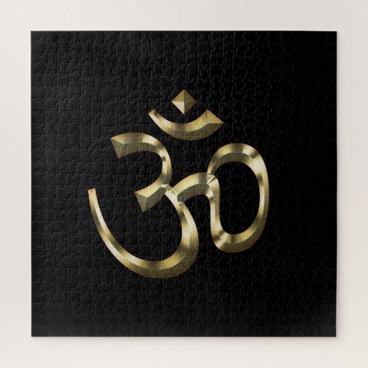 Om Aum, Ohm-pictogram, hindoeïssymbool, gouden zwa Legpuzzel (Verticaal)