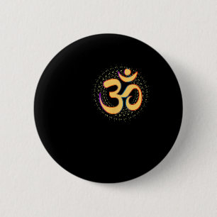 Om Aum Omkara Oud Symbool Kunst Spirituele Yoga Me Ronde Button 5,7 Cm