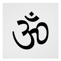 Om Aum overzicht Pictogram, Hindoeïssymbool, zwart