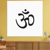 Om Aum overzicht Pictogram, Hindoeïssymbool, zwart Canvas Afdruk (Insitu (Woonkamer))