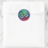 Om Aum Ronde Sticker (Tas)