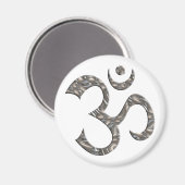 OM / AUM - SILVER MAGNEET (Voorkant / Achterkant)