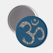 OM / AUM - SILVER MAGNEET (Voorkant / Achterkant)