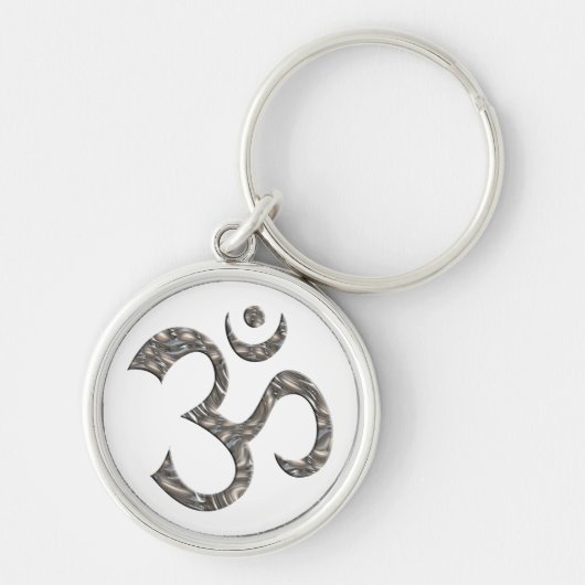 OM / AUM - SILVER SLEUTELHANGER (Voorkant)
