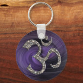 OM / AUM - SILVER SLEUTELHANGER (Voorkant)