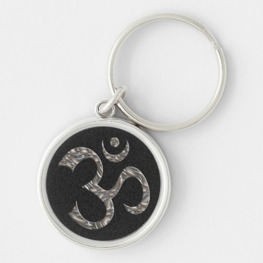 OM / AUM - SILVER SLEUTELHANGER (Voorkant)